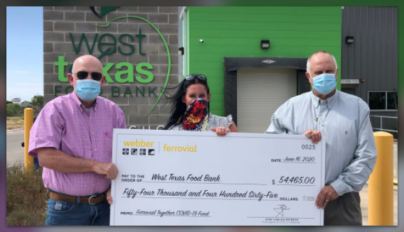 West Texas Food Bank Receives $54,000 Donation from Houston Ferrovial and Its Subsidiaries