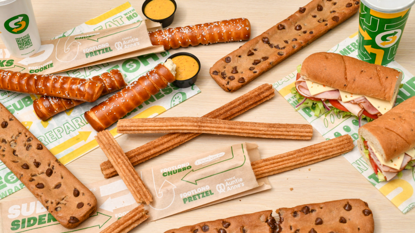 Subway's Sidekicks spread out on a counter.