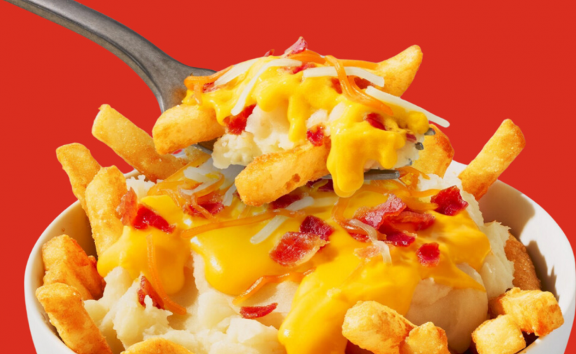 KFC Smash’d Potato Bowls are filled to the brim with all your comfort food favorites, including a layer of KFC’s famous mashed potatoes, topped with Secret Recipe Fries, warm cheese sauce, crispy bacon crumbles and a sprinkle of three-cheese blend