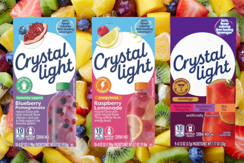 New Crystal Light's new packaging and flavors.