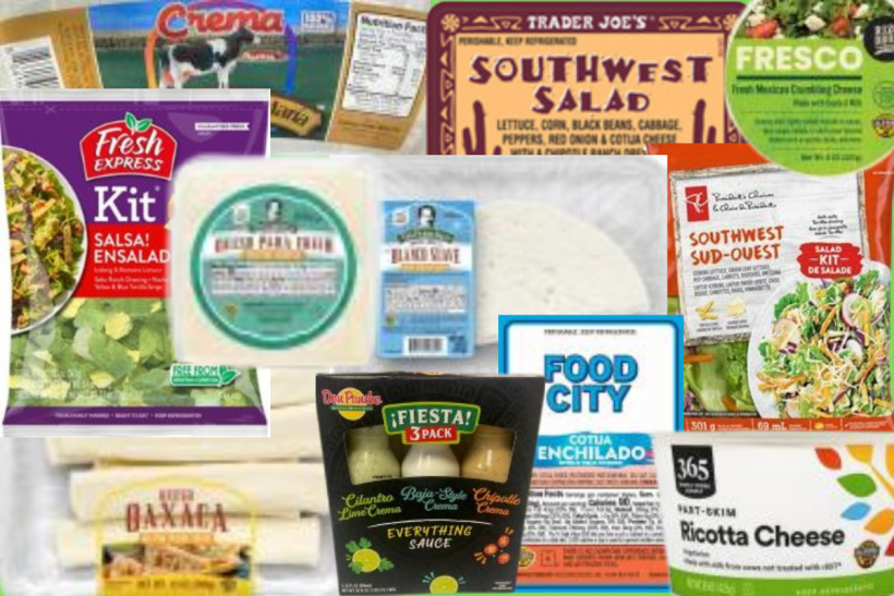 A few of the dozens of recalled products due to listeria concerns.
