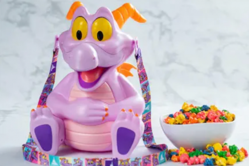 Filled with rainbow-colored popcorn and shaped like a dragon, the $25 Figment mascot bucket was one of the first signs of Pop-Corn Bucket-Mania back in 2022  