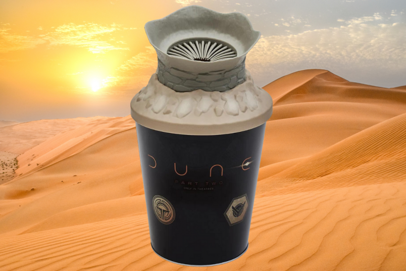 AMC is reissuing the popular Dune popcorn bucket. 