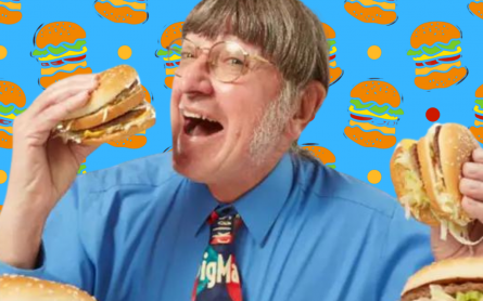 Don Gorske eating Big Macs