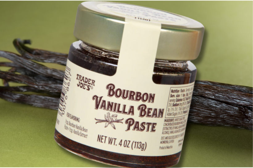 Trader Joe’s Bourbon Vanilla Bean Paste.
