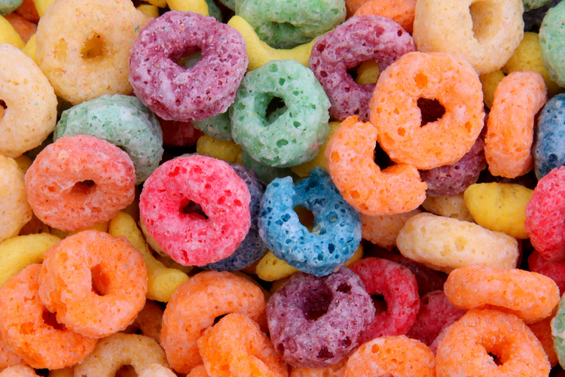 California’s proposed ban would prevent foods like cereals and chips from containing six artificial dyes along with titanium dioxide.