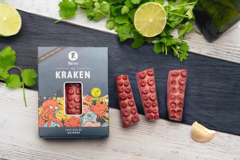 Revo Foods’ first plant-based octopus substitute The Kraken.