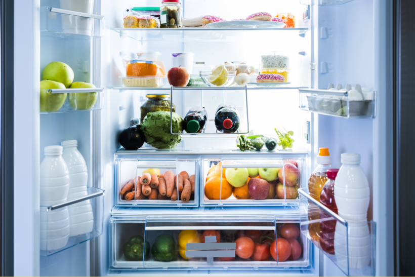  A clean, well-organized fridge.