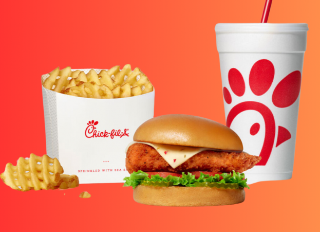 Spicy chicken sandwich meal at Chick-fil-A