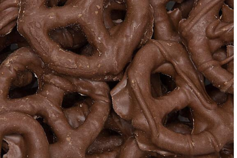 Chocolate-covered pretzels at Candy Warehouse.