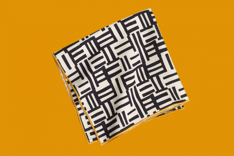 Adidibea Shapes Printed Cotton Napkin by Eric Adjepong at Crate & Barrel.