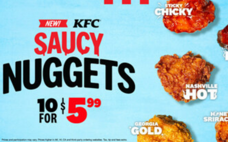 KFC Saucy Nuggets KFC Saucy Nuggets. Kfc.com https://www.kfc.com/newsroom/kfc-saucy-nuggets