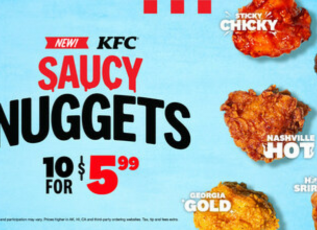 KFC Saucy Nuggets KFC Saucy Nuggets. Kfc.com https://www.kfc.com/newsroom/kfc-saucy-nuggets