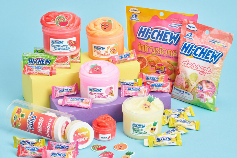 Sloomoo Institute and HI-CHEW collaborate to create in-person sensory experiences and a
custom collection of HI-CHEW-inspired slime.