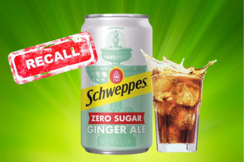Schweppes Zero Sugar Ginger Ale is under recall.