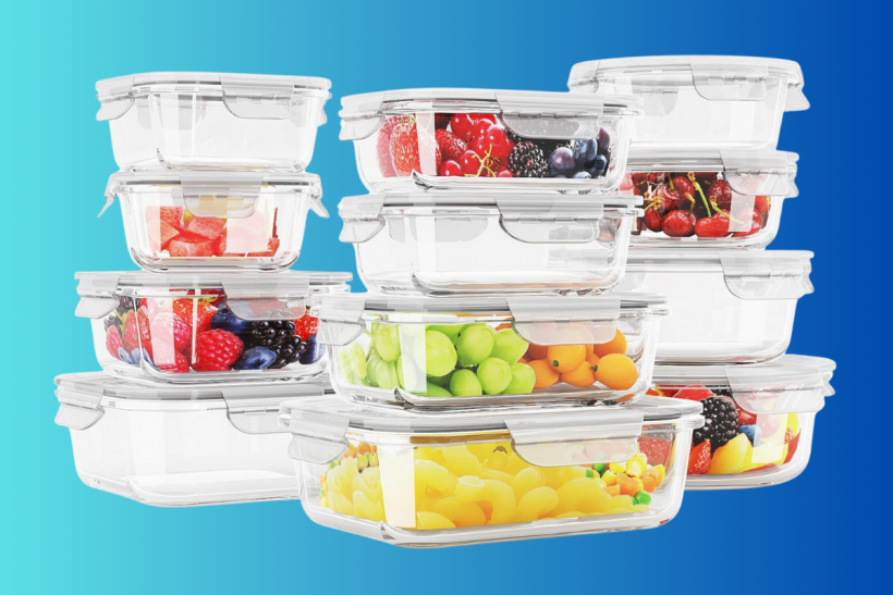 HOMBERKING 24-piece glass containers set.
