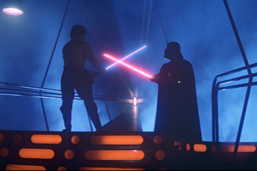 Luke Skywalker and Darth Vader. 