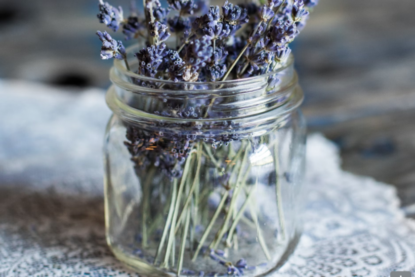 Lavender in a jar.