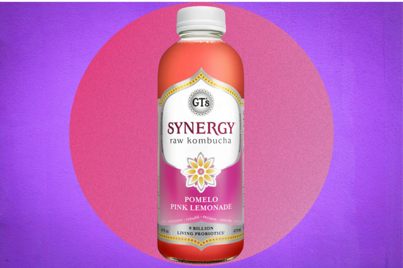 SYNERGY Pomelo Pink Lemonade Kombucha.