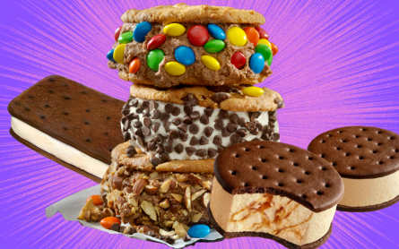 A variety of ice cream sandwiches