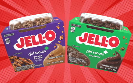 Jell-O and the Girl Scouts have dropped two collaboration flavors in Coconut Caramel and Thin Mints