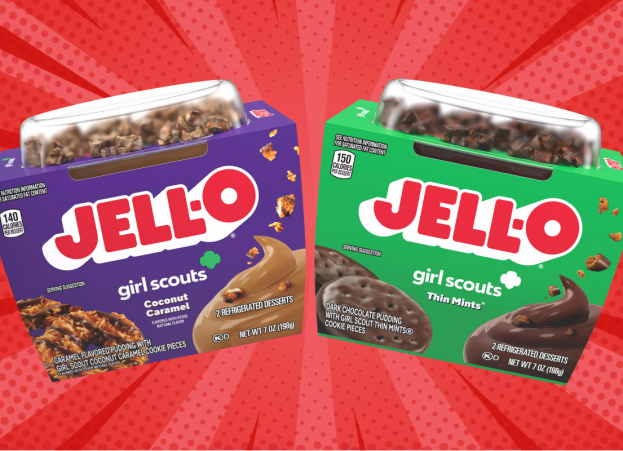 Jell-O and the Girl Scouts have dropped two collaboration flavors in Coconut Caramel and Thin Mints