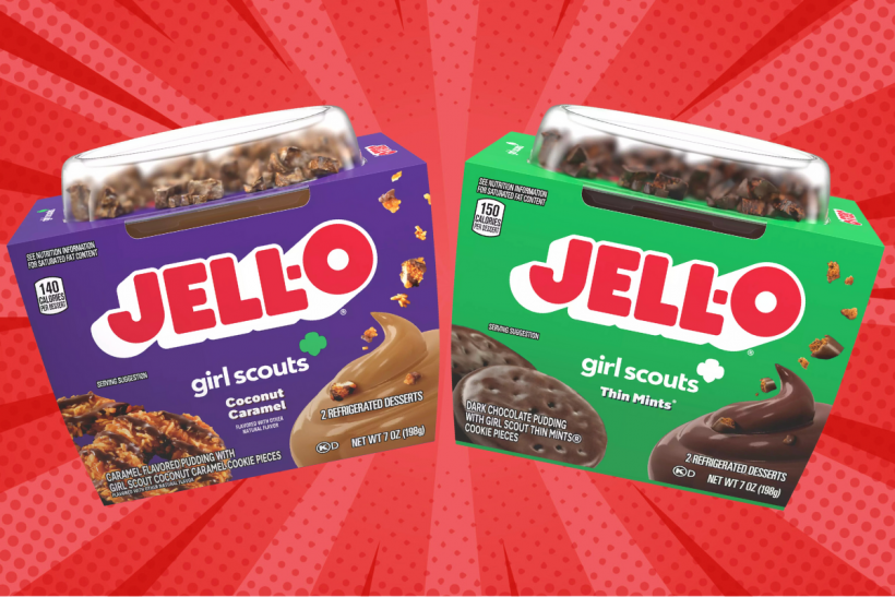 Jell-O and the Girl Scouts have dropped two collaboration flavors in Coconut Caramel and Thin Mints.