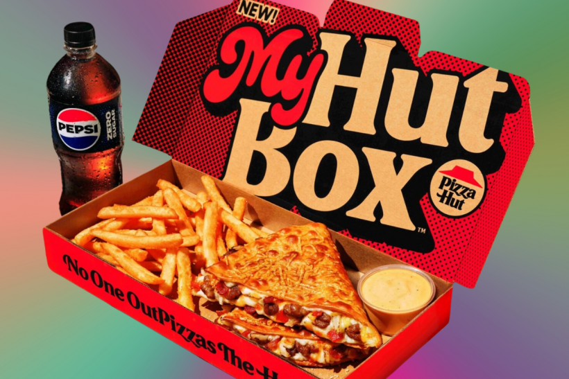 Pizza Hut launches a cheeseburger. 