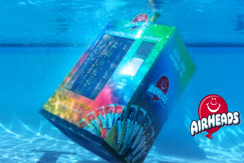 Airheads underwater vending machine.