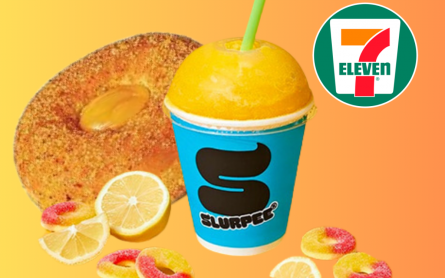 7-Eleven Mangonada Donut and Peach Candy Lemonade Slurpee