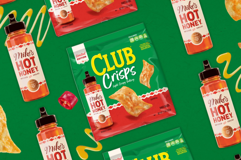 Club Crisps and Mike's Hot Honey collab.