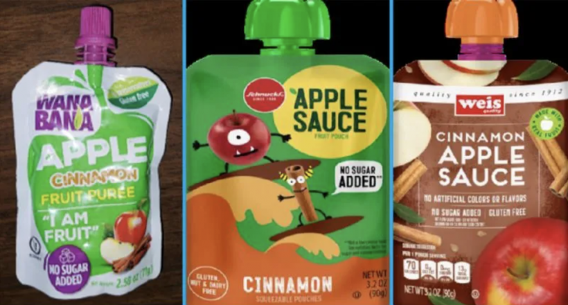 WanaBana recalled fruit purees containing cinnamon tainted with lead.