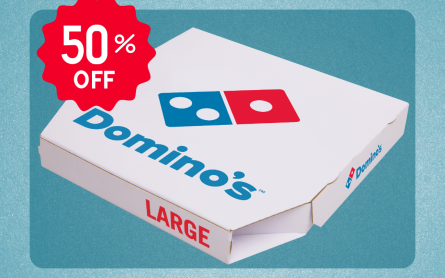 Domino's is offering 50% off all their pizzas, this week only!