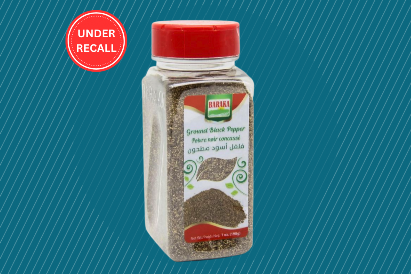 Baraka Black Pepper is under recall for potential Salmonella contamination.