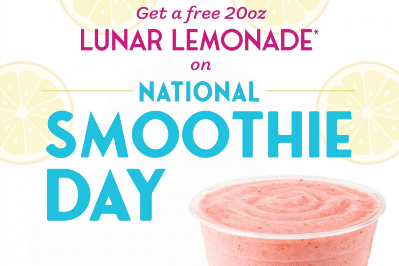 Get a free smoothie for National Smoothie Day!