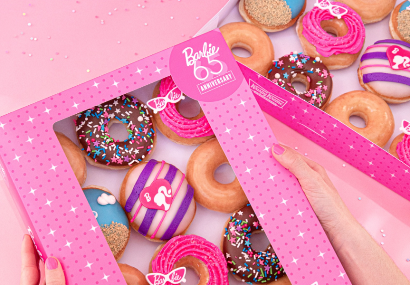 Krispy Kreme Celebrates Barbie's 65th Anniversary With Pink Donuts