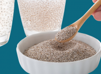 Chia seeds in a bowl.