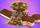 A variety of ice cream sandwiches