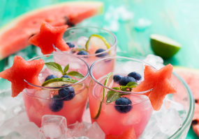 The humble watermelon has become the subject of many a mocktail